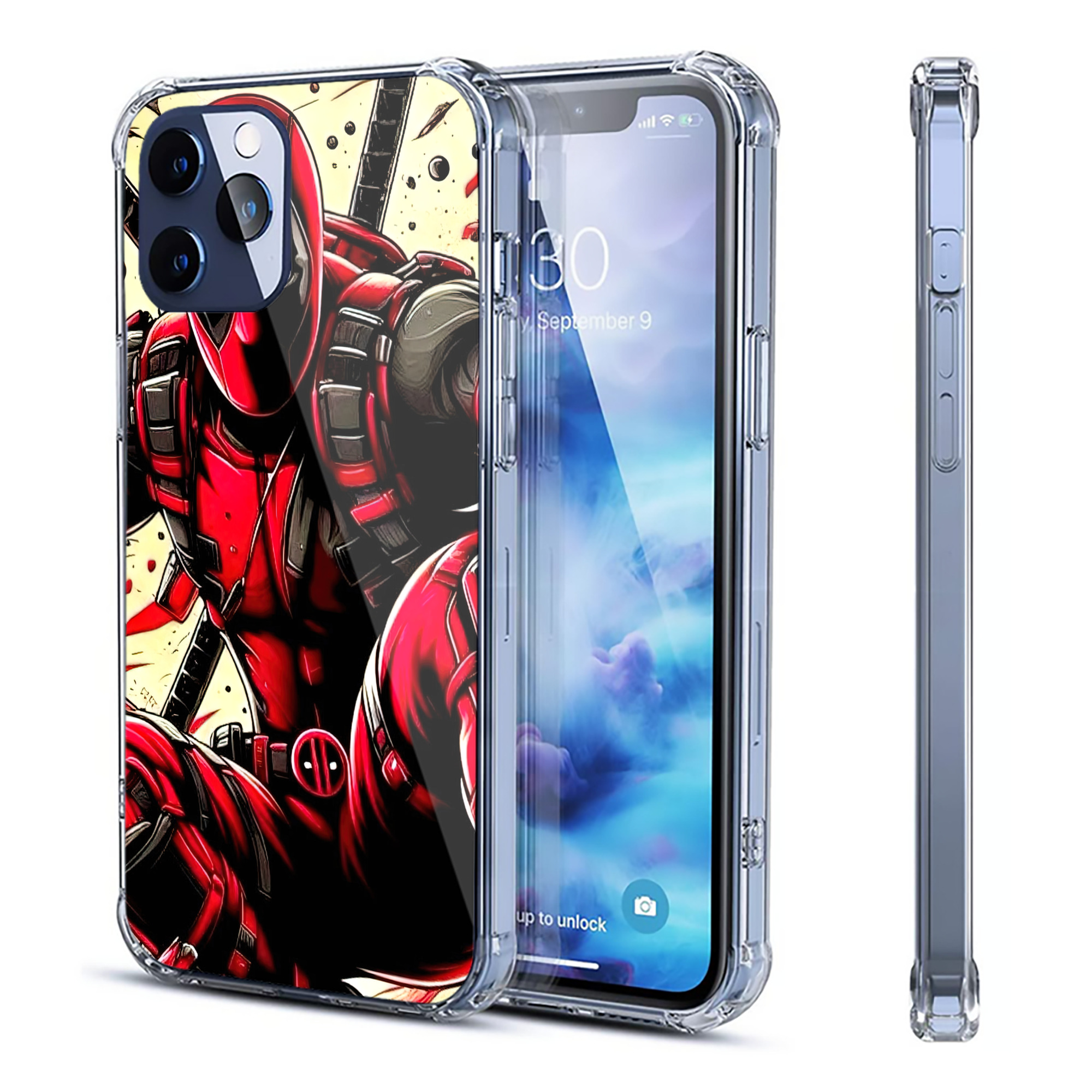 （画像用） Deadpool デッドプール 【iPhone 12シリーズ対応】透明スマホケース（クリアソフトケース）